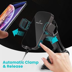 img 2 attached to 📱 Superdanny Wireless Car Charger - Fast Charging Auto Clamping Mount for iPhone/Samsung