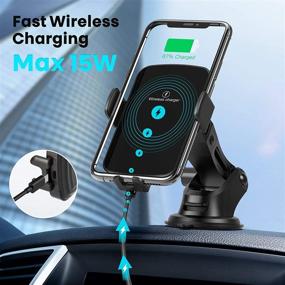 img 3 attached to 📱 Superdanny Wireless Car Charger - Fast Charging Auto Clamping Mount for iPhone/Samsung