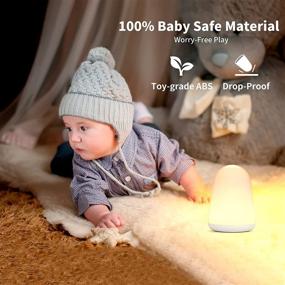 img 3 attached to 🌙 BAXIA Dimmable Bedside Lamp: Rechargeable Touch Sensor Night Light for Breastfeeding with RGB Color-Changing, 1 Hour Timer, Warm White - Up to 80H