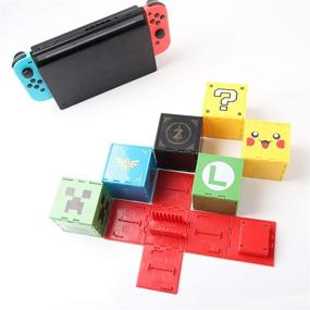 img 2 attached to 🎮 Convenient Nintendo Switch Games Storage Case: Organize 16 Game Cards with Game Card Holder and Storage Cube for Switch