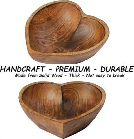 img 2 attached to 🍃 Decorative Heart-Shaped Wood Bowl