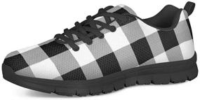 img 3 attached to 👟 PinUp Angel Women's Lightweight Buffalo Plaid Walking Shoes: Comfy Sports Running Work Sneaker