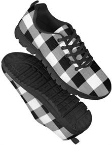 img 2 attached to 👟 PinUp Angel Women's Lightweight Buffalo Plaid Walking Shoes: Comfy Sports Running Work Sneaker