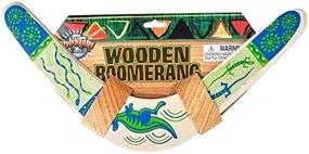 img 1 attached to Rhode Island Novelty Wooden Boomerang - Vibrant Colors, Surprise Selection!