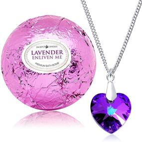 img 2 attached to Luxurious 10 oz Enliven Me Lavender Bath Bomb 🛀 with Necklace Crafted with Crystal - Made in the USA
