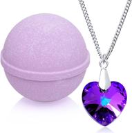 роскошный бомбочка для ванной enliven me lavender весом 10 унций 🛀 с ожерельем изготовленным с использованием кристалла - сделано в сша логотип