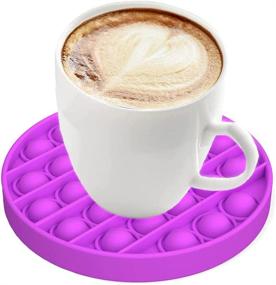 img 4 attached to 🍶 Roeoi Silicone Coasters for Protecting Drinking Glasses: Premium Quality and Durability