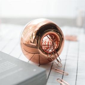 img 3 attached to MultiBey NE0600607: Rose Gold Luxury Paper Clips - Elegant Magnetic Lid Holder | 100 Pack, 28mm