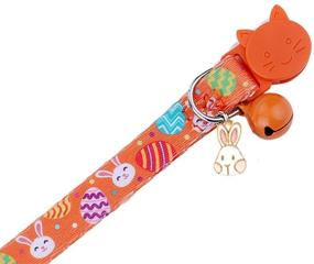 img 3 attached to Vibrant BoomBone Easter Cat Collar Breakaway 🐱 with Bell: Ideal Orange Puppy Collar for Small Dogs