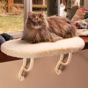 img 4 attached to 🐱 K&amp;H Pet Products Kitty Sill Fleece Unheated - Comfy 14 X 24 Inches Cat Window Perch