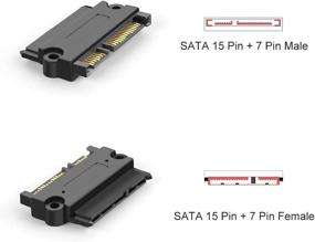 img 3 attached to 🔌 CableCreation SATA Female Adapter: Enhanced Performance in Sleek Black Design