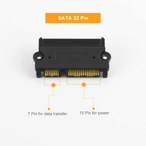 img 2 attached to 🔌 CableCreation SATA Female Adapter: Enhanced Performance in Sleek Black Design