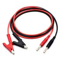 2pcs 4mm banana plug to alligator clip test lead wire cable set - 14awg 1m/3ft/39in for multimeter, oscilloscope logo