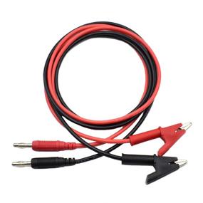 img 3 attached to 2Pcs 4mm Banana Plug to Alligator Clip Test Lead Wire Cable Set - 14AWG 1M/3ft/39in for Multimeter, Oscilloscope