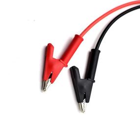 img 1 attached to 2Pcs 4mm Banana Plug to Alligator Clip Test Lead Wire Cable Set - 14AWG 1M/3ft/39in for Multimeter, Oscilloscope