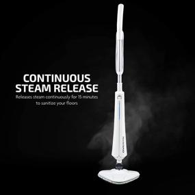 img 3 attached to 🧽 Ovente Heavy Duty Electric Steam Mop: Ultimate Tile Cleaner & Hard Wood Floor Steamer with Rotating Head, Refillable Water Tank, and Microfiber Pads - Great for Sanitizing Surfaces (White ST405W)