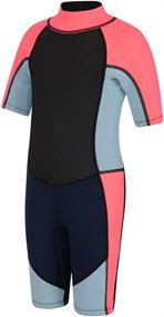 img 2 attached to Kids Shorty Wetsuit - 2.5mm Neoprene Junior Wetsuit by Mountain Warehouse