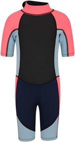 img 4 attached to Kids Shorty Wetsuit - 2.5mm Neoprene Junior Wetsuit by Mountain Warehouse