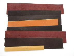 img 1 attached to Leather Cowhide Strips Inches Square