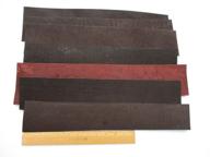 leather cowhide strips inches square logo