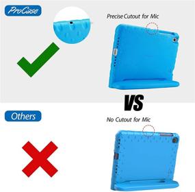 img 1 attached to 🔵 ProCase Samsung Galaxy Tab A7 10.4 2020 Kids Case - Shock Proof Convertible Handle Stand Cover for Galaxy Tab A7 - Blue