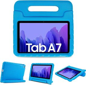 img 4 attached to 🔵 ProCase Samsung Galaxy Tab A7 10.4 2020 Kids Case - Shock Proof Convertible Handle Stand Cover for Galaxy Tab A7 - Blue