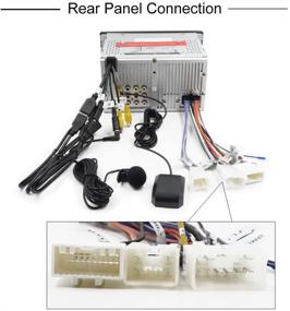 img 1 attached to Улучшите свой опыт вождения с автомагнитолой с Bluetooth, HD радио и двойным DIN-внутри панели навигации GPS для универсального автомобиля Toyota 6,95-дюймовый сенсорный экран DVD и CD плеер головного блока.