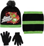 🧢 stylish nickelodeon boys' paw patrol & teenage mutant ninja turtles winter hat combo logo