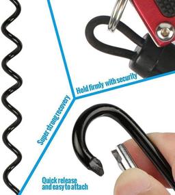 img 1 attached to 🔑 Coil Springs Keychain Cellphone Snap Hook Holder: Retractable Coil Cord & Carabiner Keychain - Father's Day Gift, Pack of 2