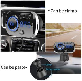 img 3 attached to Enhance Your Car Audio Experience with Bluetooth FM Transmitter: Wireless Radio Adapter, Hands-Free Calling, Dual USB Ports, TF Card/AUX Support