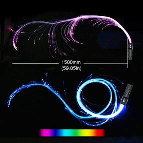 img 3 attached to AKEPO Fiber Optic Whip Dancing Rave Toy: 10 Colors, 40 Effect Modes for Dance Parties, Music Festivals, Art Light Shows, Stage Carnival