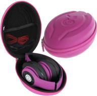 hermitshell hard eva travel case for ijoy matte rechargeable wireless bluetooth foldable over ear headphones (pink) logo