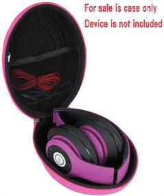 img 3 attached to Hermitshell Hard EVA Travel Case For IJoy Matte Rechargeable Wireless Bluetooth Foldable Over Ear Headphones (Pink)