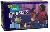 👶 pampers cruisers, size 4, pack of 104 logo