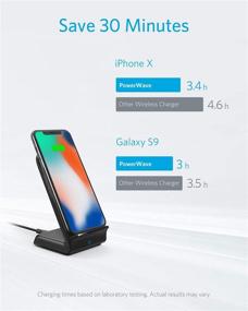 img 3 attached to 🔌 Anker Wireless Charger Stand PowerWave 7.5 with Qi-Certified Fast Charging for iPhone SE, 11 Pro Max, Samsung Galaxy S20, Note 10 (Black, No AC Adapter)