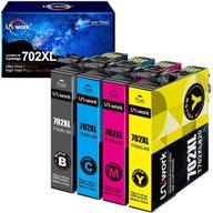 🖨️ uniwork remanufactured ink cartridge replacement for epson 702xl: high-yield, 4-pack for workforce pro wf-3720 wf-3730 wf-3733 printer tray logo