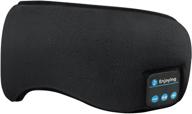 😴 stress relief sleep mask with bluetooth headphones - wireless headset and 3d eye cover (black) logo