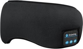 img 4 attached to 😴 Stress Relief Sleep Mask with Bluetooth Headphones - Wireless Headset and 3D Eye Cover (Black)