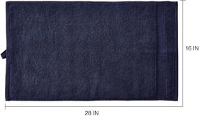 img 2 attached to 🛀 iDesign Spa Hand Towel Set of 4, 100% Cotton Soft Absorbent Towels for Bathroom, Shower, Tub - Navy