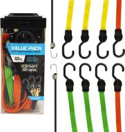 🔒 smartstraps 215-piece value pack of bungee cords – secure transport for luggage, coolers, and light loads – flat strap design for enhanced load distribution and slippage prevention logo