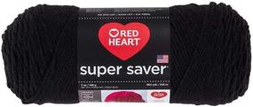 img 4 attached to Red Heart Super Saver Yarn 312 Black: Durable and Versatile Crafting Essential