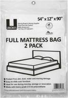 2 pack - protective moving bags for full size mattress: uboxes 54x12x90 logo