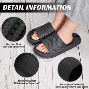 img 1 attached to Pillow Slides Slippers: Super Soft Foam Massage Sandals for Women and Men