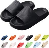 pillow slides slippers: super soft foam massage sandals for women and men logo