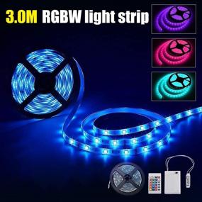 img 3 attached to 🔌 3m/9.8ft Flexible RGB LED Strip Lights - Battery Powered with Remote Control - 2 Power Boxes Included