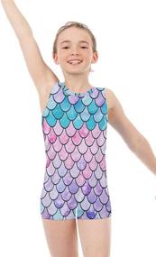 img 3 attached to RAISEVERN Leotards Gymnastics Printing Biketards Sports & Fitness