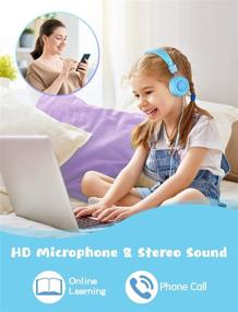 img 3 attached to 🎧 RIENOK Kids Headphones with Built-in Microphone - Safe Volume Limit 85/94dB for Girls and Boys, Compatible with iPad, Fire Tablet, Smartphones