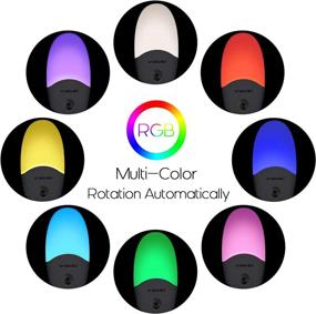 img 4 attached to Emotionlite Multi-Color Rotating LED Nightlight, 4 Pack – Perfect for Kids, Adults, Bedroom, Bathroom, Hallway, Stairways, Kitchen, Corridor – UL Listed, Plug in Night Light