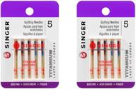 🧵 premium 2-pack singer multi04810-2 titanium universal quilting machine needles: versatile and durable logo