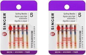 img 4 attached to 🧵 Premium 2-Pack SINGER MULTI04810-2 Titanium Universal Quilting Machine Needles: Versatile and Durable